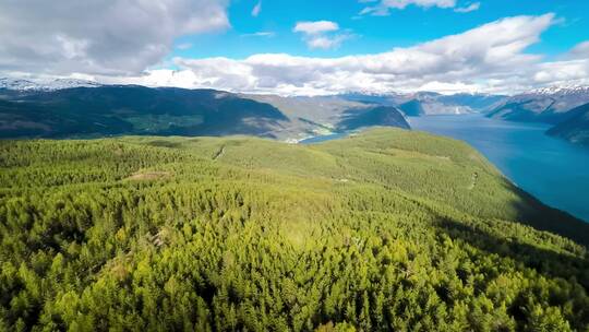 4K山水湖泊高山树林丛林自然景观