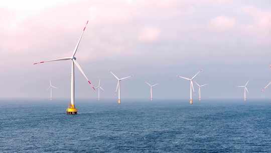海上风力发电4K素材5