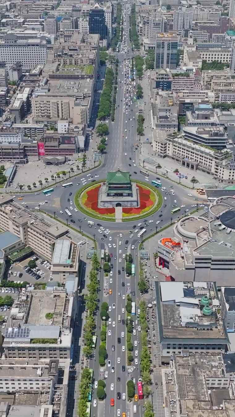 西安鼓楼航拍合集4K