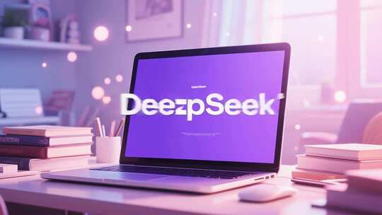 室内桌上笔记本电脑特写