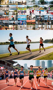 全民健身运动生活高清在线视频素材下载