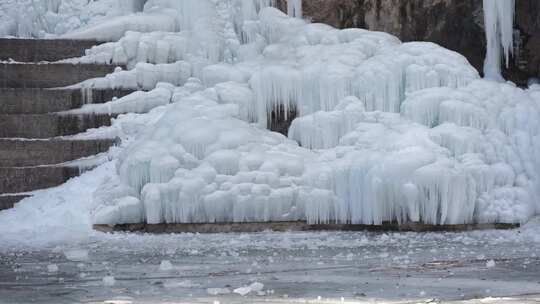 冰瀑 瀑布 沕沕水景区冰瀑 景点