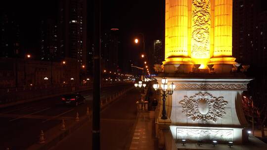 武宁路桥夜景航拍