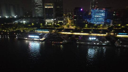 上海卢浦大桥夜景4K航拍