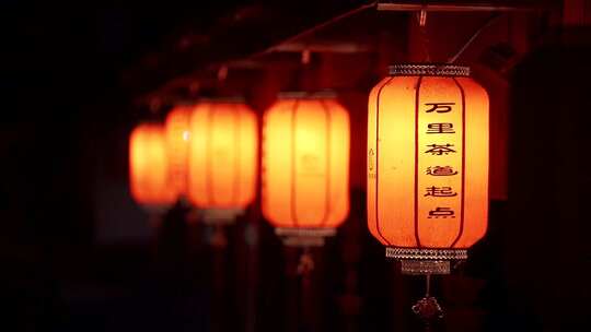传统古建筑灯笼喜庆春节