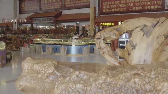 东兴红木文化中心红木家具视频素材模板下载
