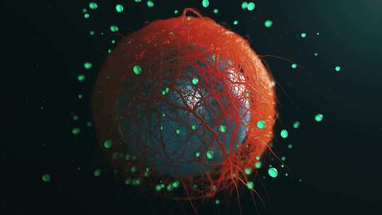病毒细胞癌细胞巨噬细胞活动视频素材模板下载