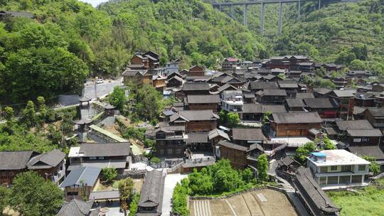 旅游景区湖南湘西墨戎苗寨