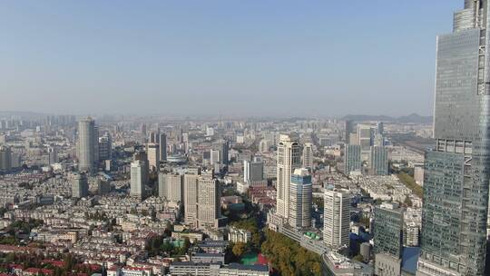 城市航拍江苏南京城市风光