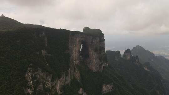 湖南张家界天门山5A景区航拍