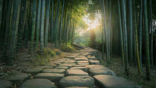 幽静竹林小路【4K】