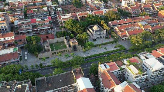 泉州清净寺航拍伊斯兰教建筑光明城旅游景点