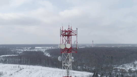 5G信号基站航拍视频素材模板下载