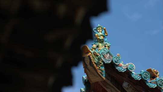 山西大同永安寺地标古建筑山西