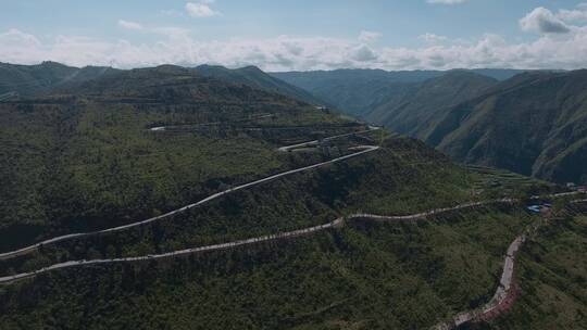 山区公路视频云南大山远景乡村公路