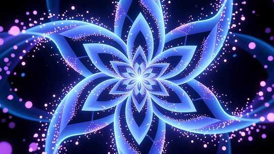 抽象艺术万花筒动态粒子4K