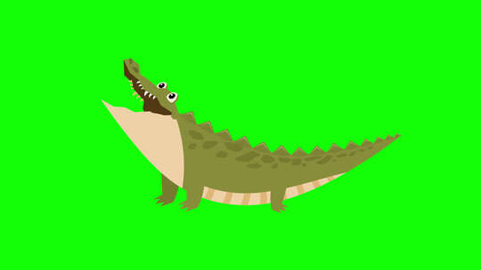动物鳄鱼卡通视频素材模板下载