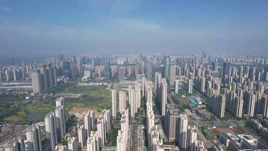 安徽合肥开发区城市高楼建筑航拍