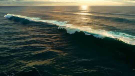 4k海浪翻滚电影感超广角水花飞向空中