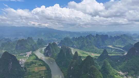 航拍风景 桂林山水 大美中国 壮丽山河