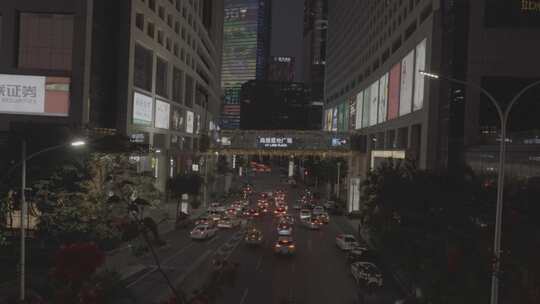 广州 珠江新城车流 夜景视频素材模板下载