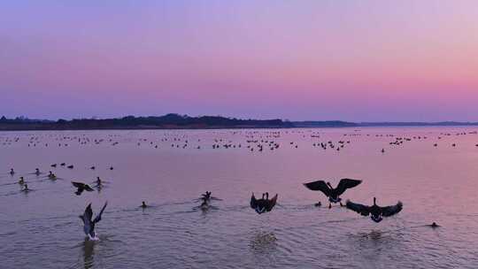 鄱阳湖日出日落