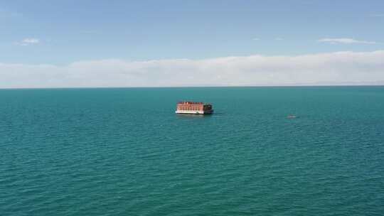 青海湖鱼雷基地航拍视频