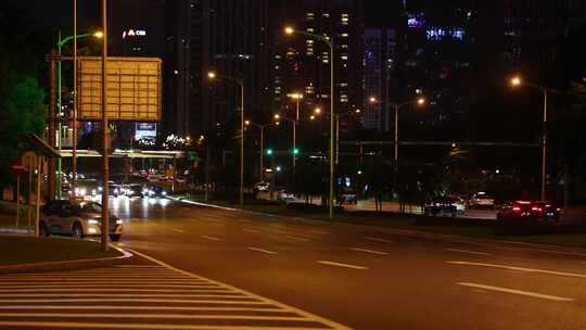 夜晚车流延时素材2