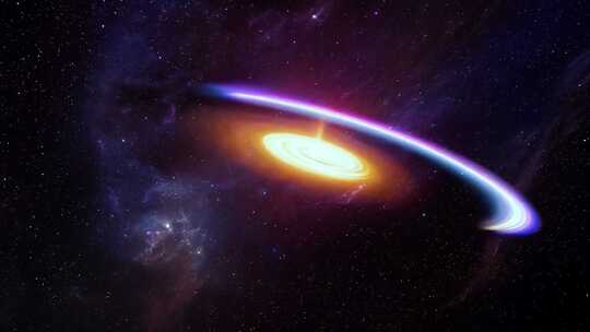 炫酷星系动画星云粒子流动视频动态背景片头