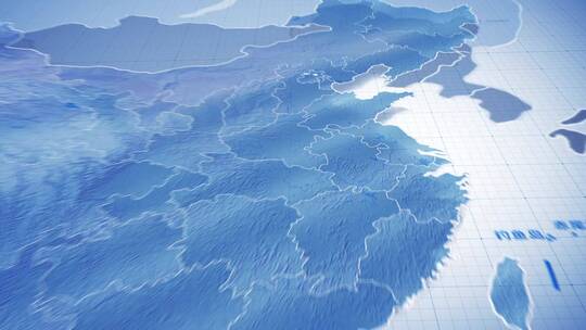 大气科技一带一路丝绸之路亮色中国地图