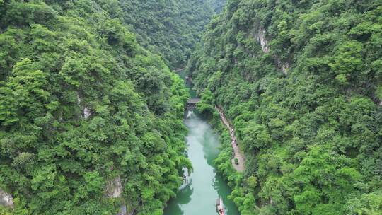 湖北长江三峡人家5A景区航拍