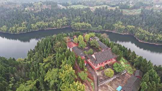 四川南充大深南海南海寺航拍