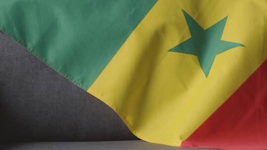 塞内加尔国旗的特写镜头
