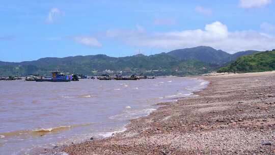 福建霞浦海边石滩海浪慢镜头