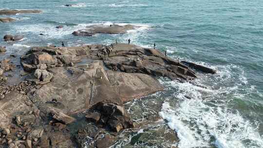 青岛大海航拍风光