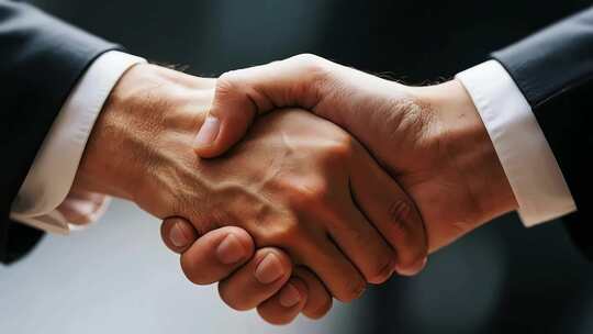 商务人士握手特写