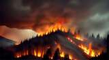 AIGC素材 森林火灾山火防治高清在线视频素材下载