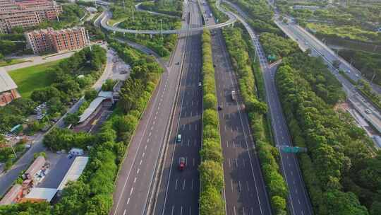 航拍高速公路景观