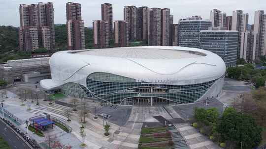 航拍广州国际体育演艺中心