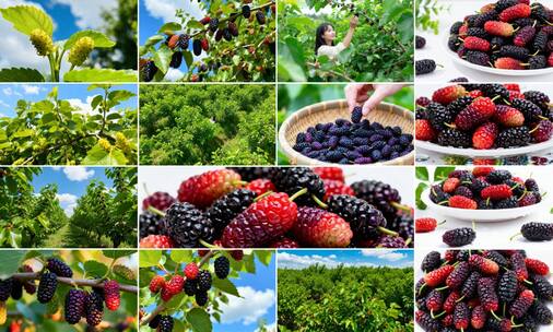 桑葚种植丰收桑葚生长过程新鲜桑葚高清在线视频素材下载