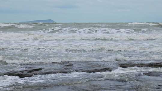 大海海浪海洋浪花波浪海面海水海岸线