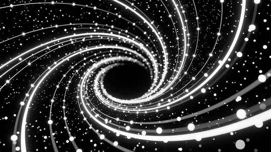 抽象深邃线条粒子流动空灵旋涡意象视频素材