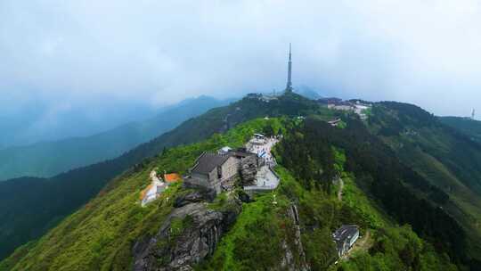 湖南衡阳南岳衡山祝融峰航拍