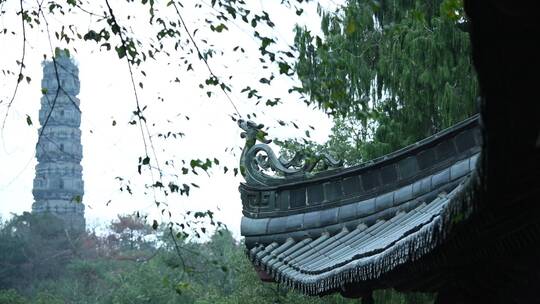 天台山国清寺建筑视频