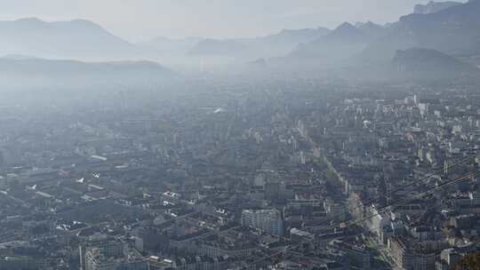 城市，格勒诺布尔，法国，城市景观