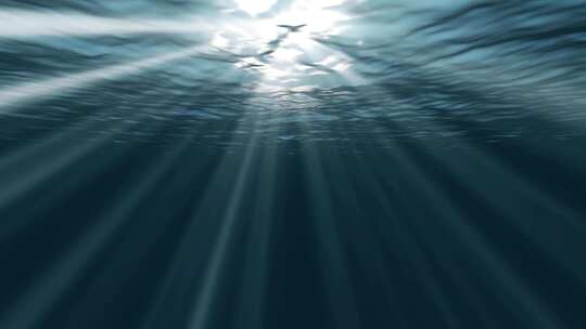 唯美水下海底世界波光粼粼阳光散射视频素材模板下载