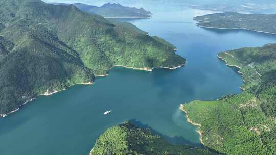 湖南省郴州市东江湖 航拍夏季森林 湖光山色