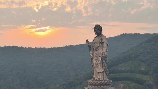 无锡灵山胜境灵山大佛佛光普照航拍