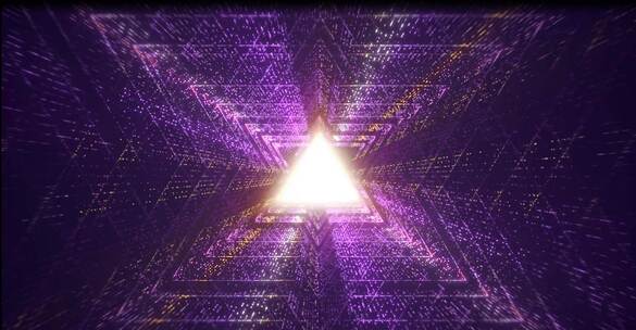 粒子三角隧道穿梭特效4KAE模板