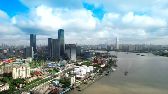 上海西岸商业区与前滩国际商务区视频素材模板下载